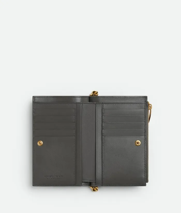 Women Bottega Veneta Long Wallets Solstice Medium BiFold Wallet Lapilli