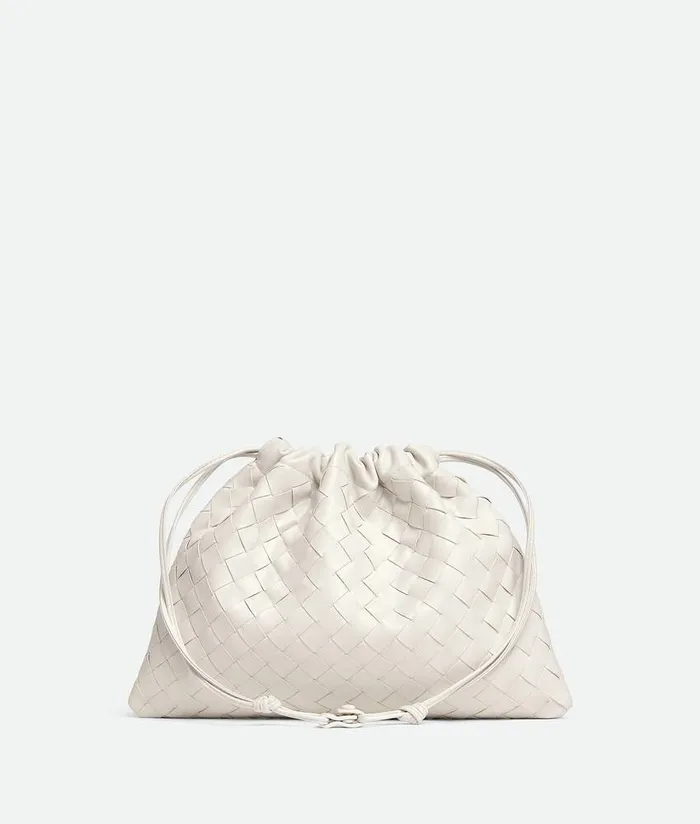Women Bottega Veneta Mini Dustbag Chalk