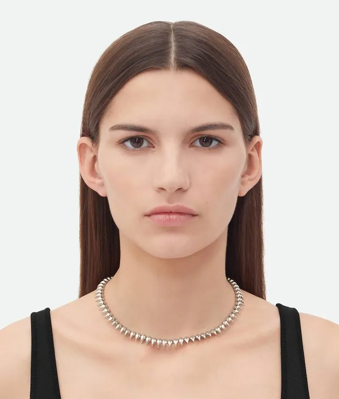Women Bottega Veneta Necklaces Drop Necklace Silver