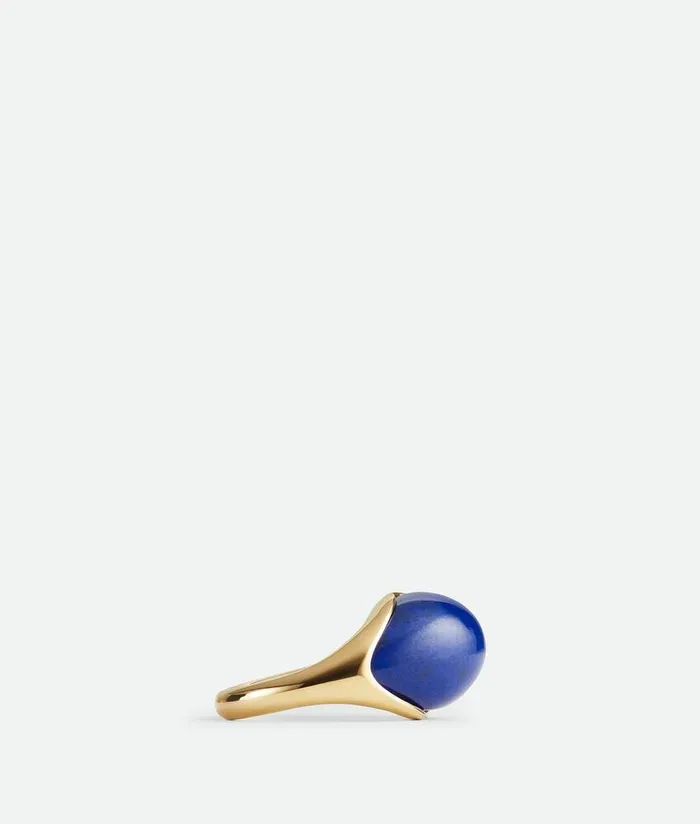 Women Bottega Veneta Rings Drop Ring With Lapis Stone Lapis