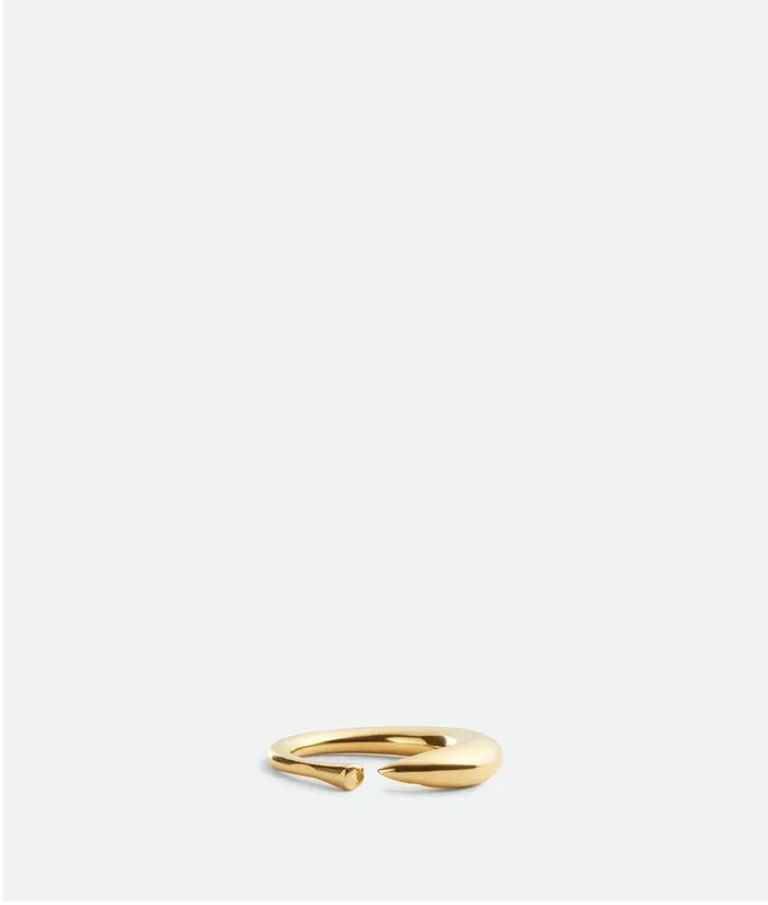 Women Bottega Veneta Rings Sardine Ring Yellow Gold