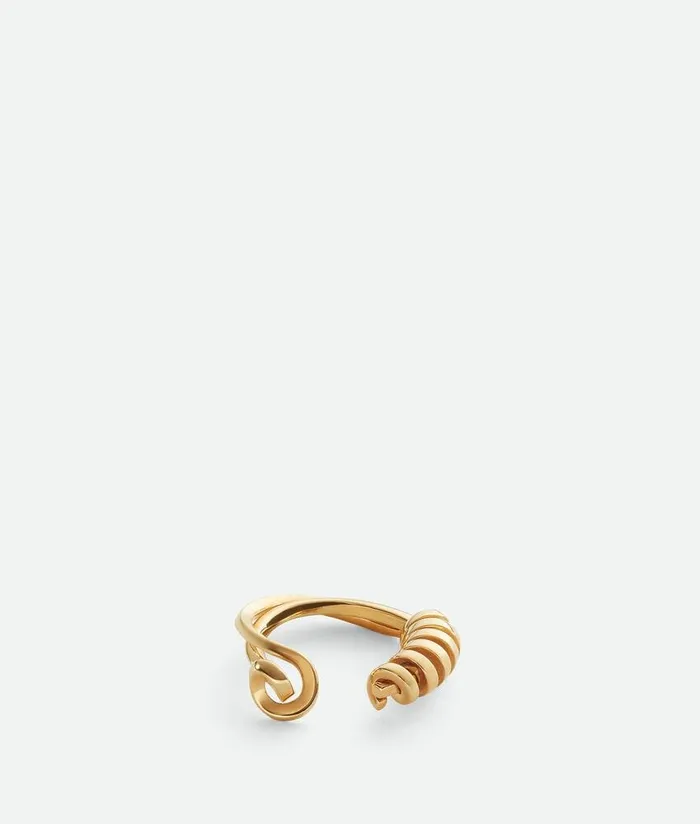 Women Bottega Veneta Rings Twist Ring Yellow Gold