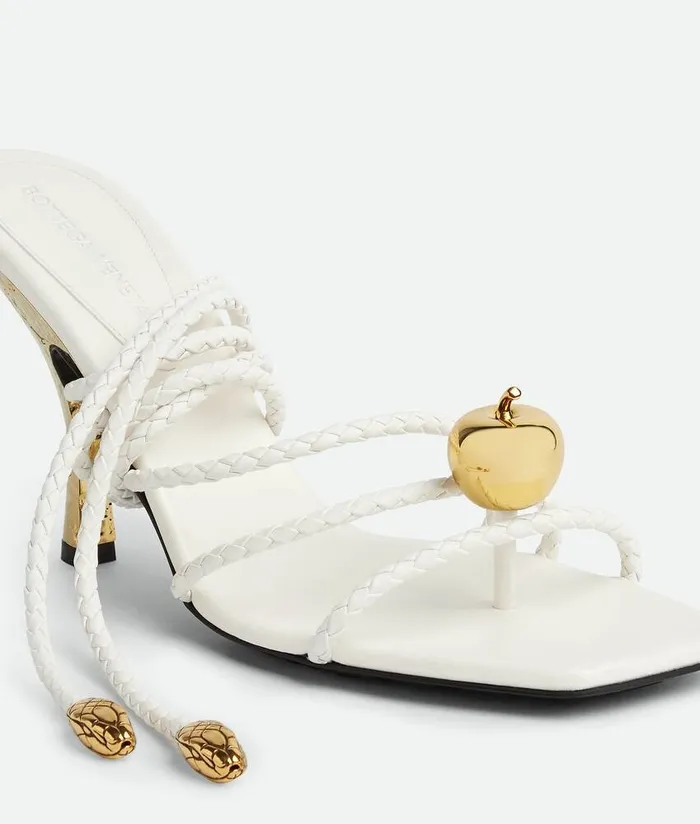 Women Bottega Veneta Sandals Adam Sandal White