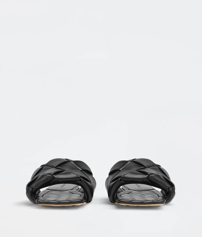 Women Bottega Veneta Sandals Lido Flat Sandal Black
