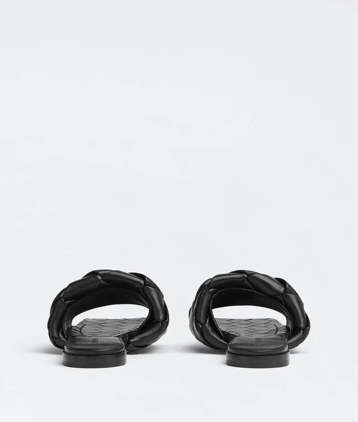 Women Bottega Veneta Sandals Lido Flat Sandal Black