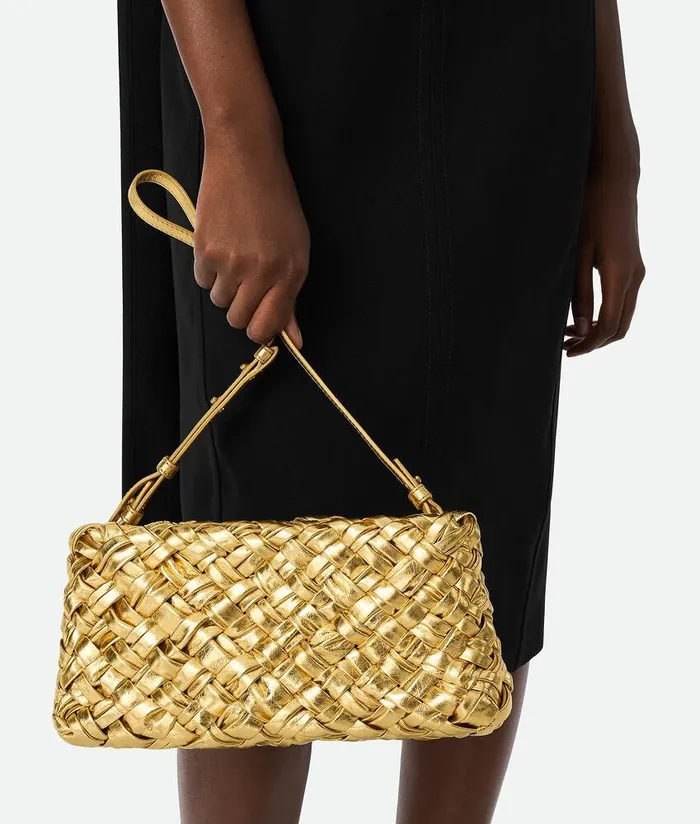Women Bottega Veneta Shoulder Kalimero ChaCha Gold
