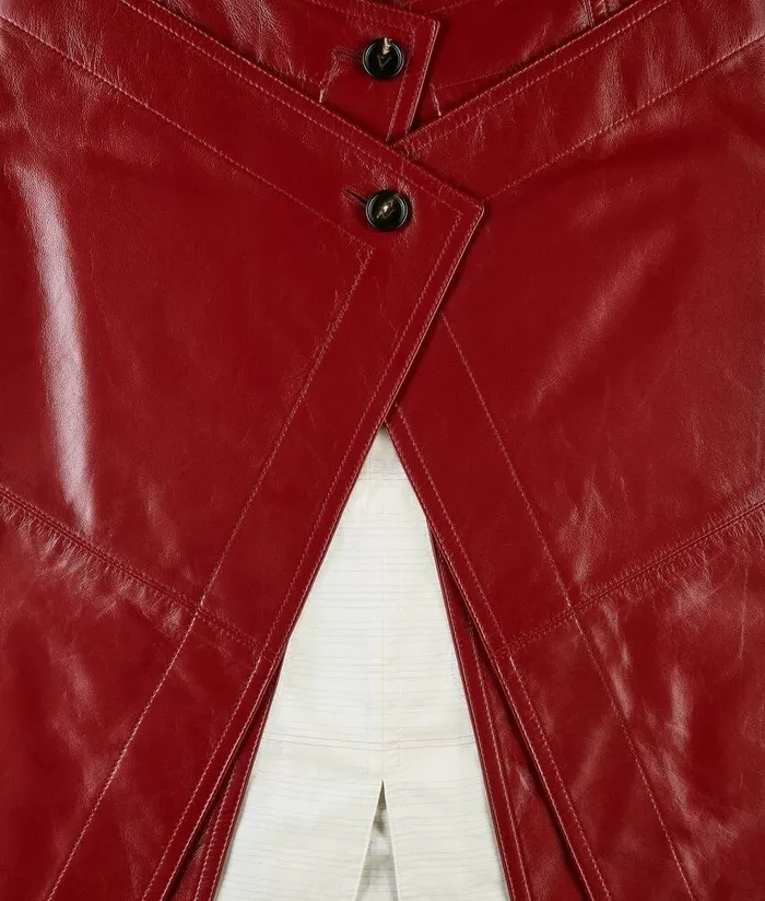 Women Bottega Veneta Skirts Shiny Leather Skirt Rosewood