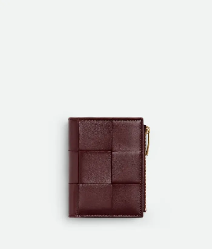 Women Bottega Veneta Small Wallets Cassette Small BiFold Wallet Madder Brownrosewood Women Bottega Veneta Small Wallets Cassette Small BiFold Wallet Madder Brownrosewood
