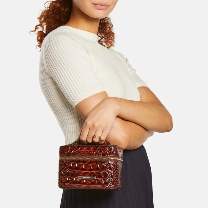 Women Brahmin Cosmetic Cases and Travel Small Charmaine Passion Purple Women Brahmin Cosmetic Cases and Travel Small Charmaine Passion Purple