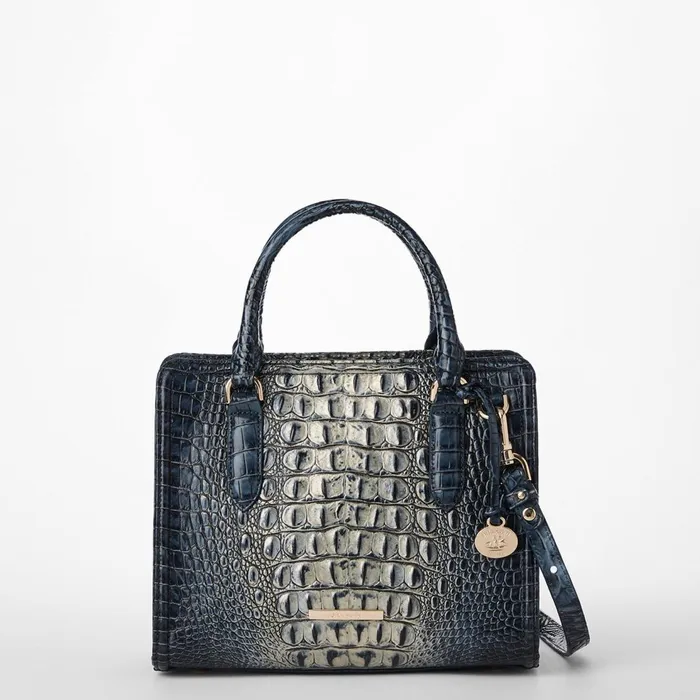 Women Brahmin Satchels Cami Twilight Blue Ombre Women Brahmin Satchels Cami Twilight Blue Ombre