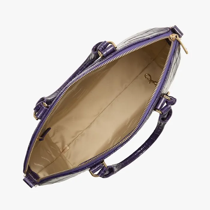 Women Brahmin Satchels Large Duxbury Satchel Voltage Violet Sirona