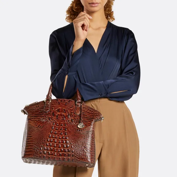 Women Brahmin Satchels Large Duxbury Satchel Voltage Violet Sirona