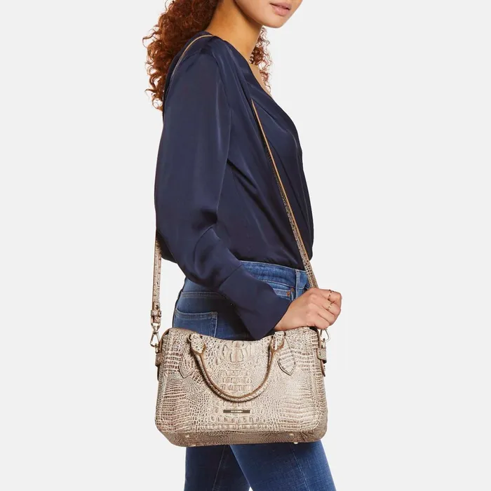 Women Brahmin Satchels Micaela Matcha Green Baize Women Brahmin Satchels Micaela Matcha Green Baize
