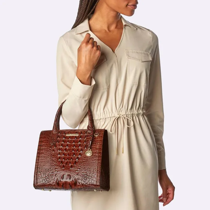 Women Brahmin Satchels Small Caroline Rose Gold Melbourne Women Brahmin Satchels Small Caroline Rose Gold Melbourne