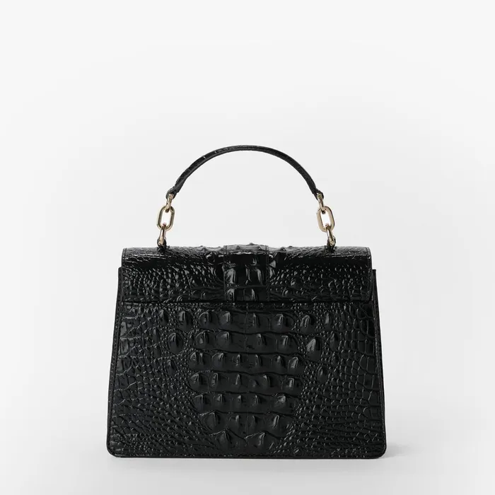 Women Brahmin Satchels Small Hallie Black Women Brahmin Satchels Small Hallie Black