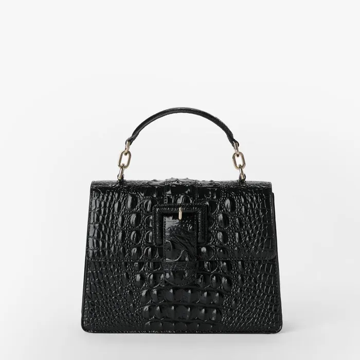 Women Brahmin Satchels Small Hallie Black Women Brahmin Satchels Small Hallie Black