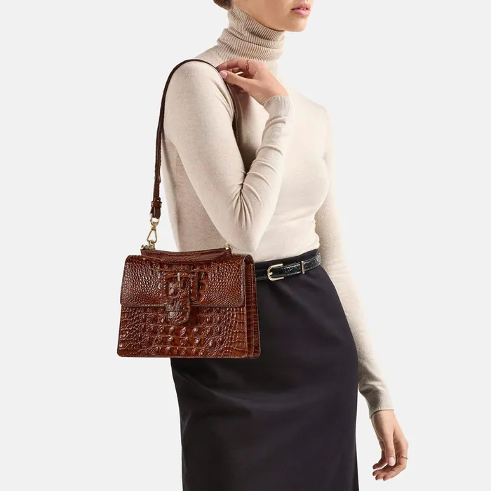 Women Brahmin Satchels Small Hallie Black Women Brahmin Satchels Small Hallie Black