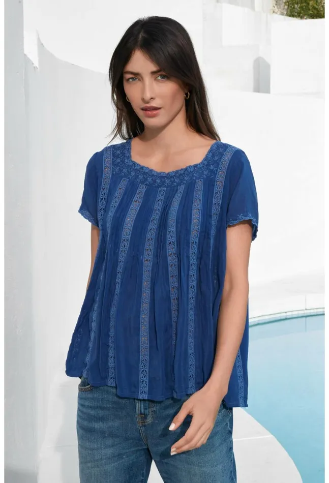 Women Brigita Blouse Surf The Web Johnny Was Tops