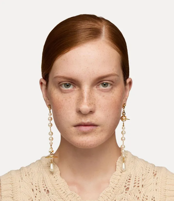 Women Broken Pearl Earrings Goldpearlmulti Vivienne Westwood Classic Styles