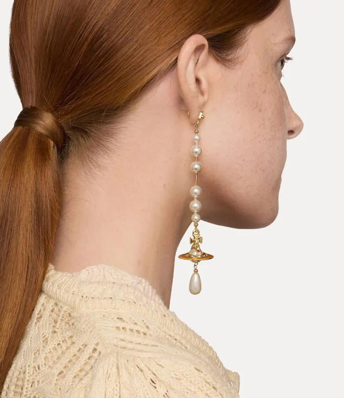 Women Broken Pearl Earrings Goldpearlmulti Vivienne Westwood Classic Styles
