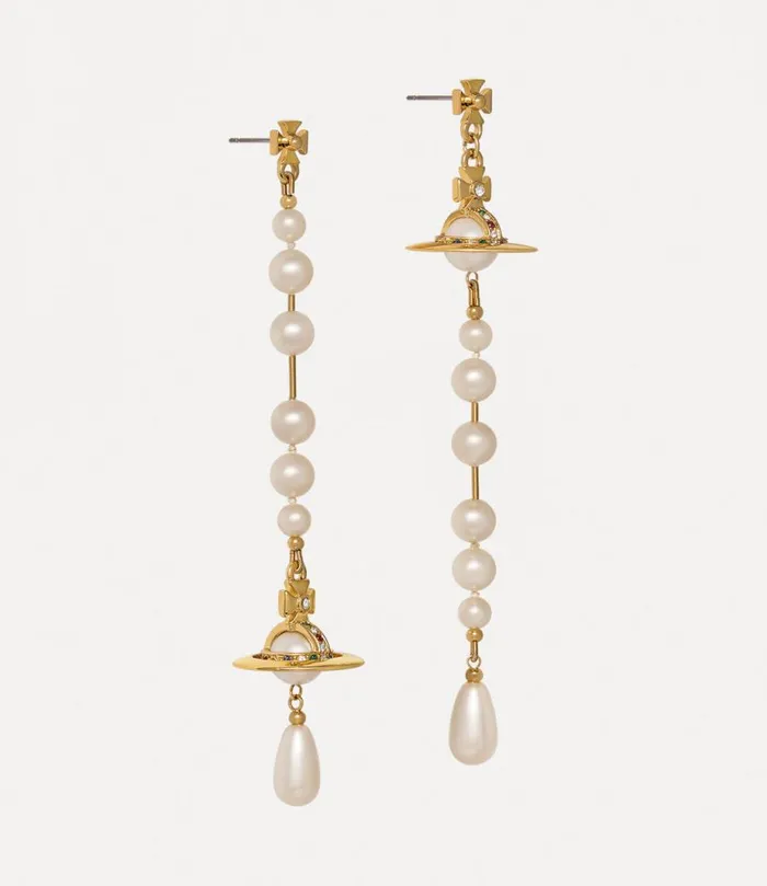Women Broken Pearl Earrings Goldpearlmulti Vivienne Westwood Classic Styles