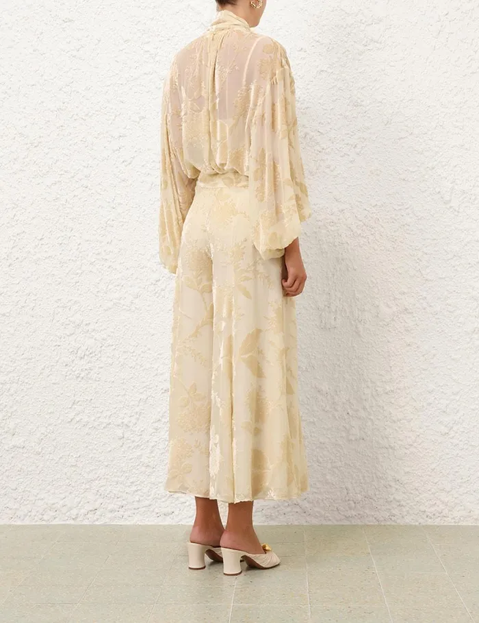 Women Clothing Zimmermann Burnout Culotte Cream