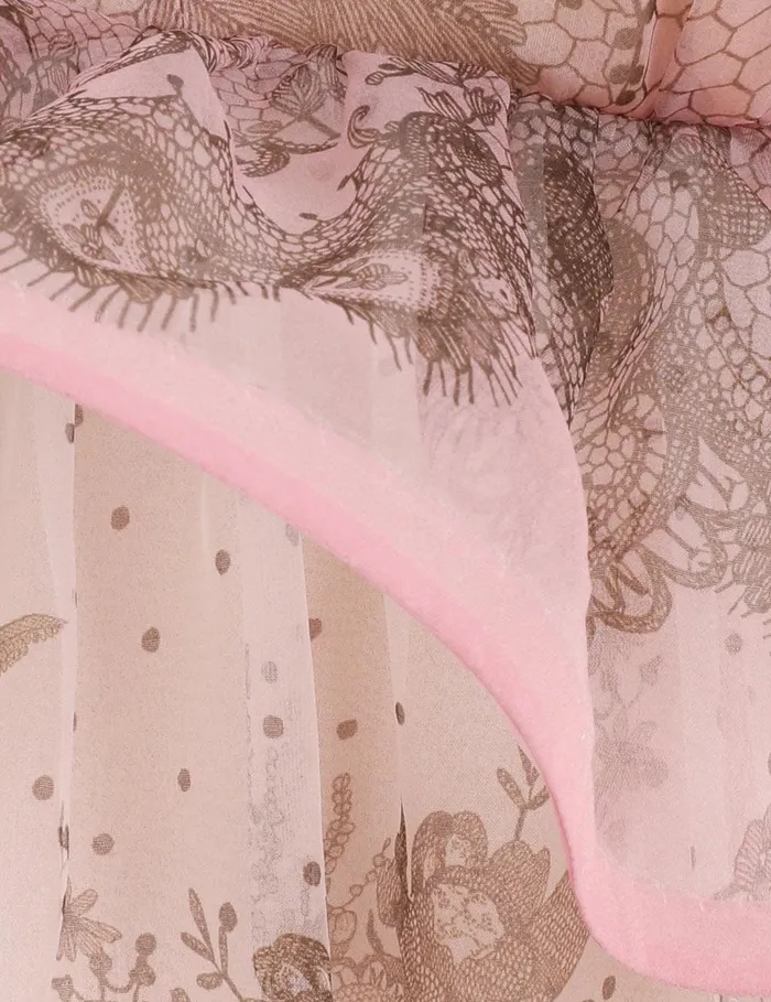 Women Clothing Zimmermann Crush Embellished Maxi Dress Pink Lace Print