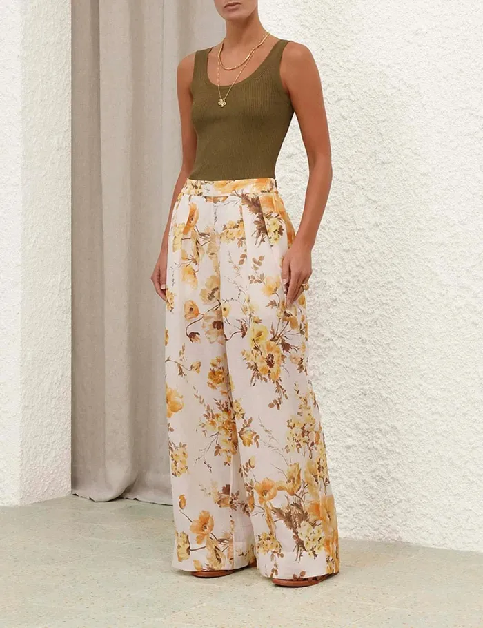 Women Clothing Zimmermann Ottie Scoop Neck Tank Olive