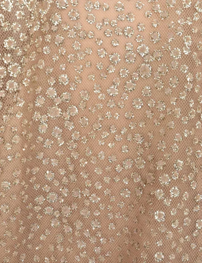 Women Clothing Zimmermann Pavilion Glitter Gown Champagne