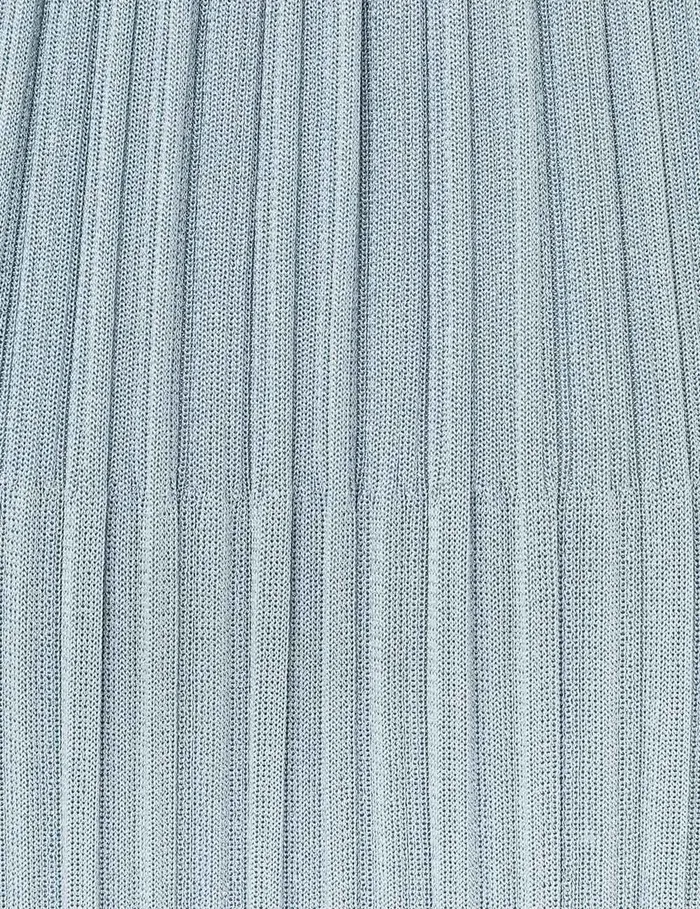 Women Clothing Zimmermann Waverly Rib Midi Skirt Blue Lurex