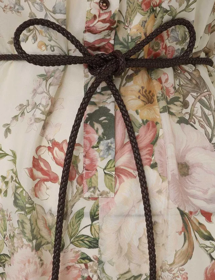 Women Clothing Zimmermann Waverly Shirt Playsuit Cream Floral