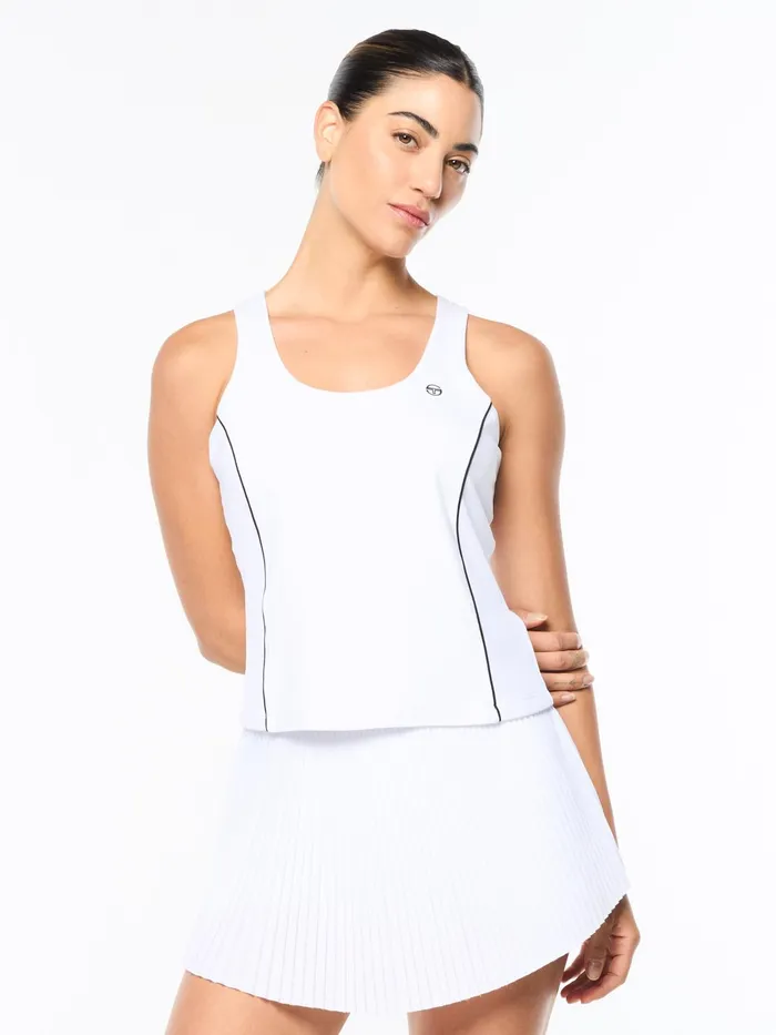 Women Court Styles Sergio Tacchini Tessa Scoop Neck Tank Brilliant White