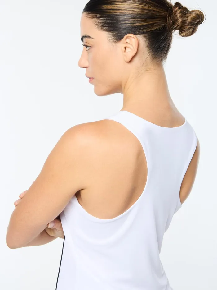 Women Court Styles Sergio Tacchini Tessa Scoop Neck Tank Brilliant White