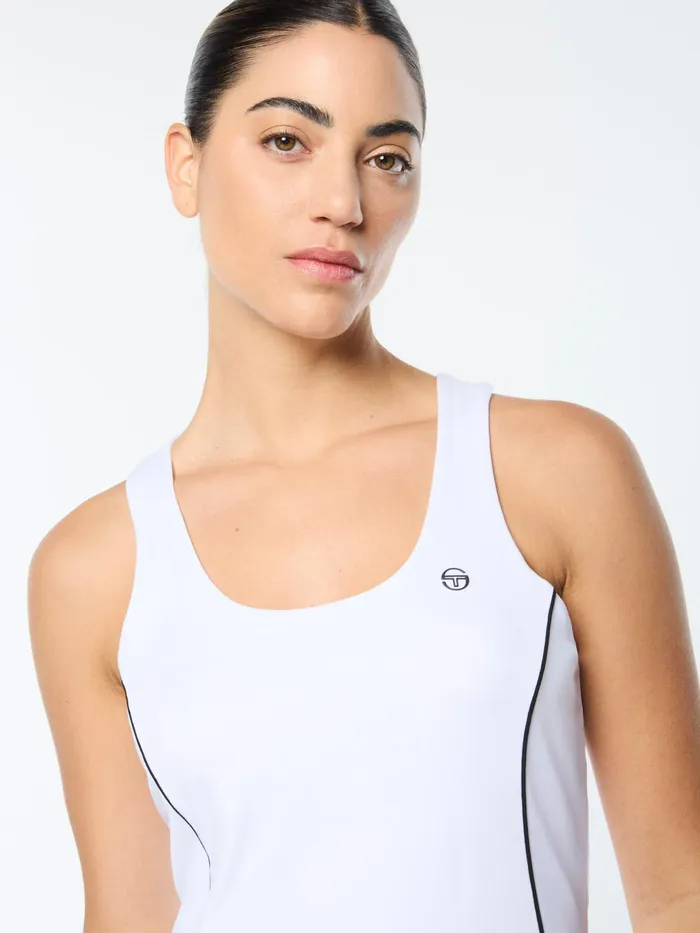 Women Court Styles Sergio Tacchini Tessa Scoop Neck Tank Brilliant White