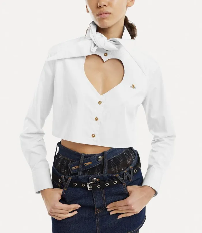 Women Cut Off Heart Shirt White Vivienne Westwood Tops And Shirts Women Cut Off Heart Shirt White Vivienne Westwood Tops And Shirts