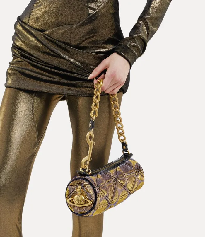 Women Cylinder Cindy Bag Gold Vivienne Westwood Handbags Women Cylinder Cindy Bag Gold Vivienne Westwood Handbags