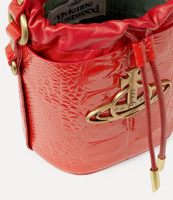 Women Daisy Drawstring Bucket Bag Red Vivienne Westwood Handbags Women Daisy Drawstring Bucket Bag Red Vivienne Westwood Handbags