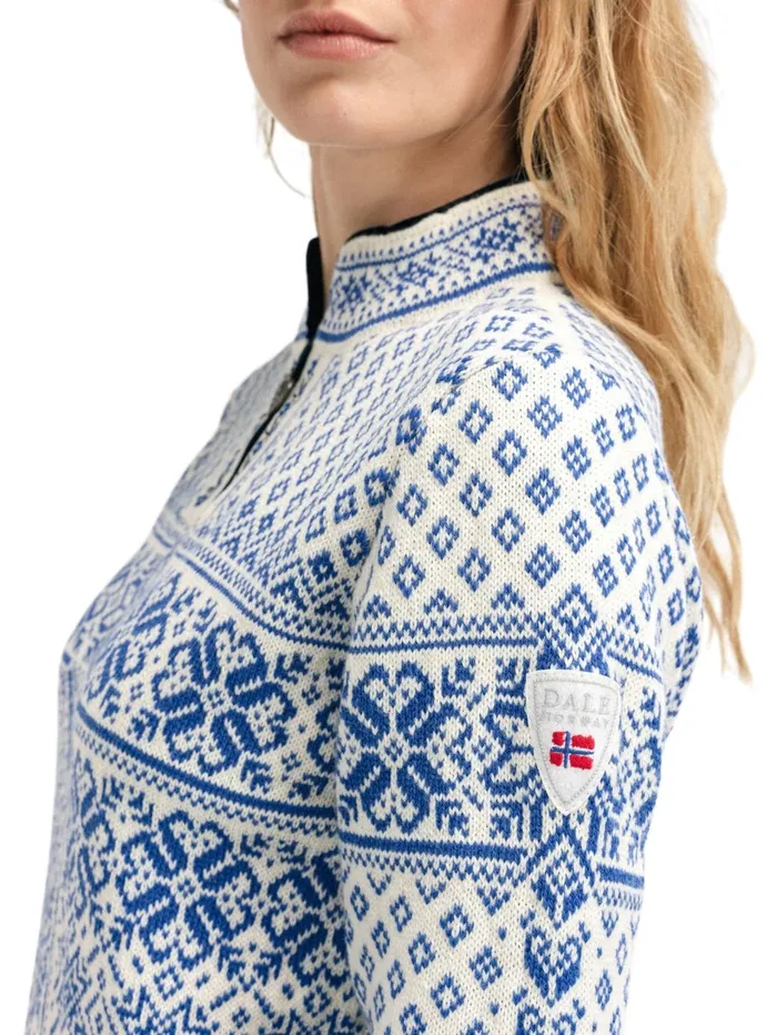 Women Dale Of Norway Halfzip Peace Knit Sweater