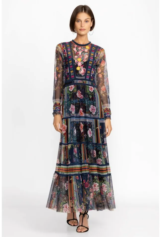 Women Dayana Mesh Dress Multi Johnny Was Dresses