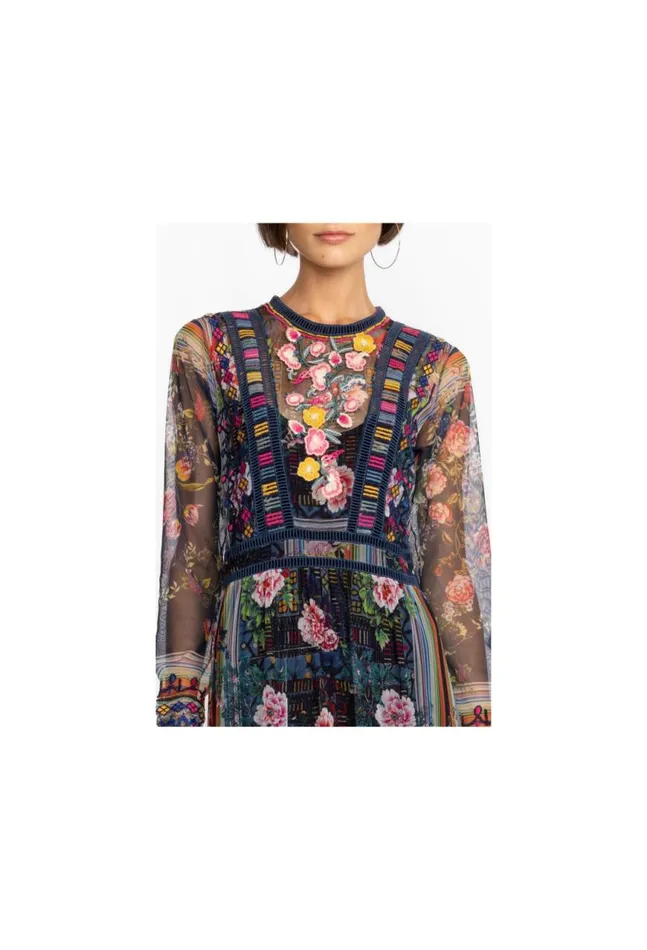 Women Dayana Mesh Dress Multi Johnny Was Dresses