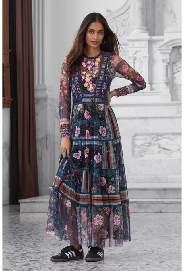 Women Dayana Mesh Dress Multi Johnny Was Dresses