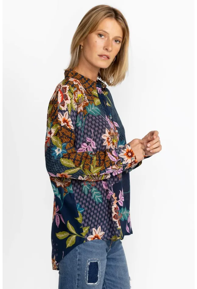 Women Delfino Lotus Blouse Delfino Johnny Was Tops