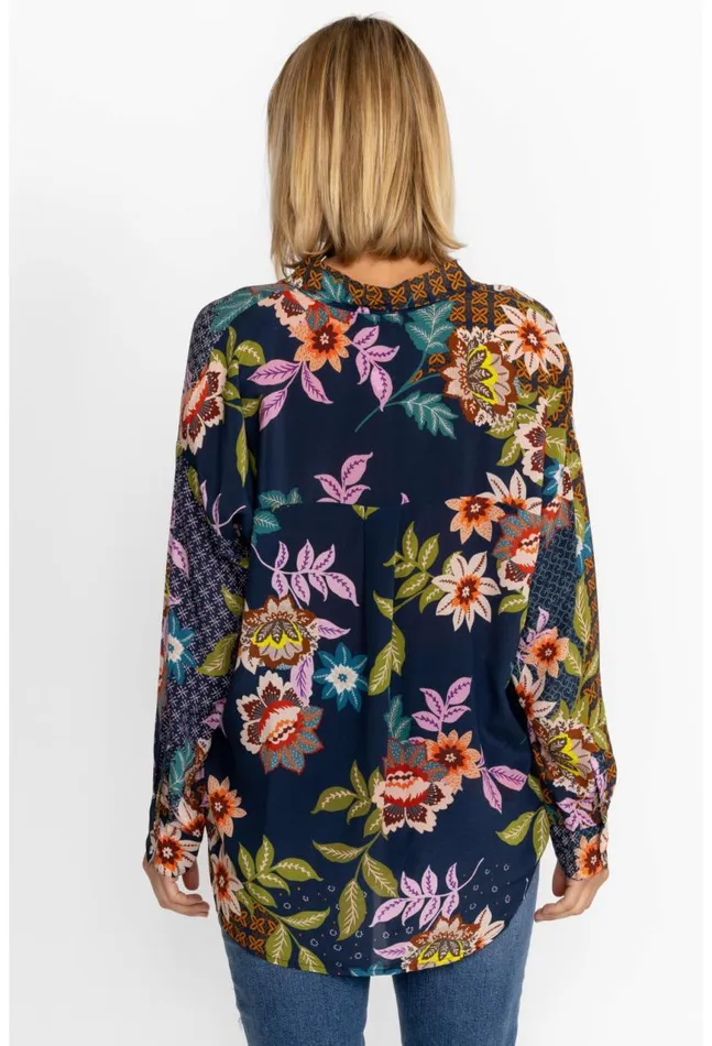 Women Delfino Lotus Blouse Delfino Johnny Was Tops