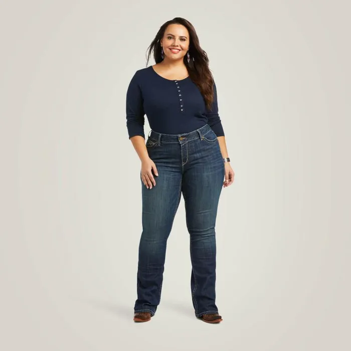 Women Denim Ariat REAL Mid Rise Corinne Boot Cut Jean Pacific Women Denim Ariat REAL Mid Rise Corinne Boot Cut Jean Pacific