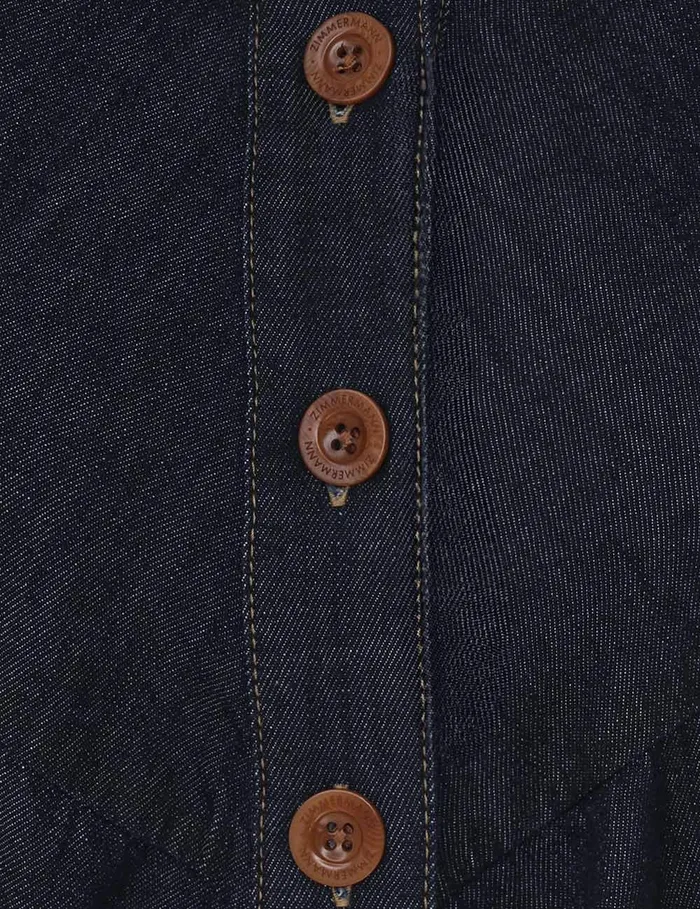 Women Denim Zimmermann Acacia Denim Shirt Dress Midnight