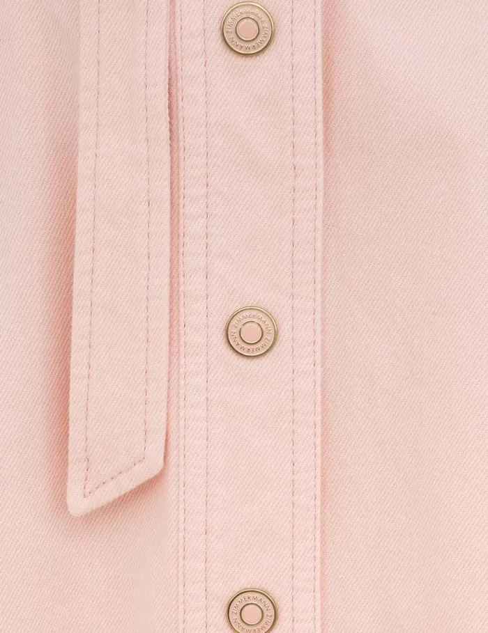 Women Denim Zimmermann Maxine ALine Denim Skirt Blush