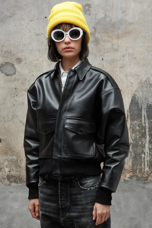 Women Dolman Sleeve Bomber Jackets and Coats R13