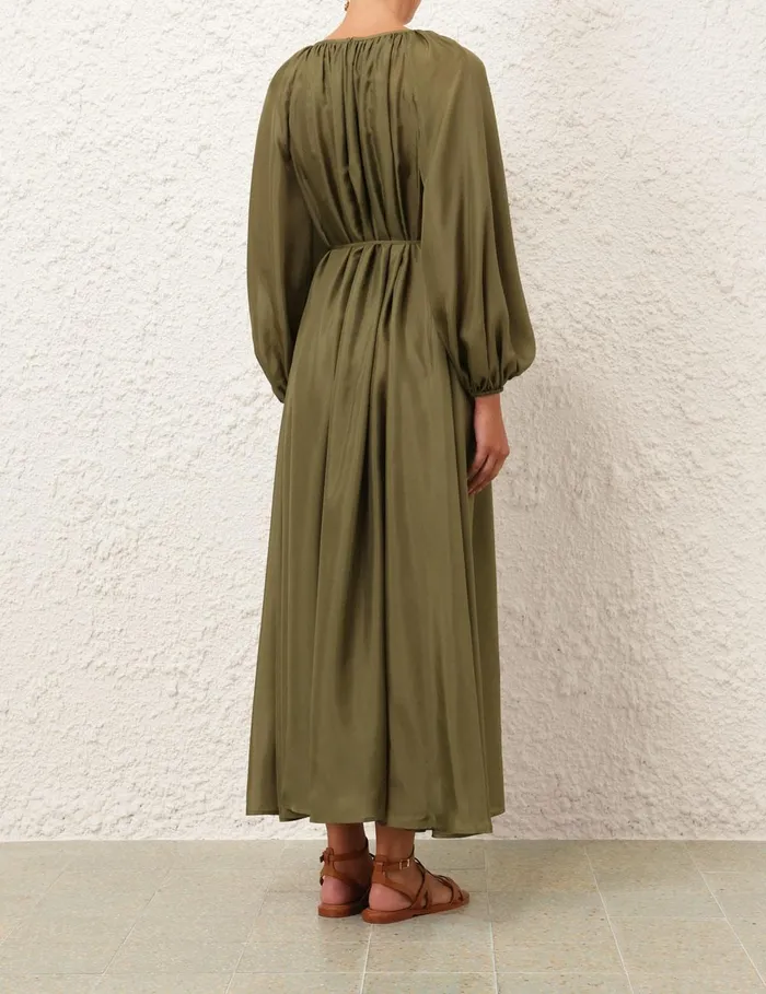 Women Dresses and Coverups Zimmermann Acacia Maxi Dress Khaki