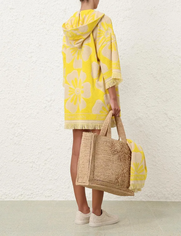Women Dresses and Coverups Zimmermann Golden Hooded Towel Mini Dress Yellowivory