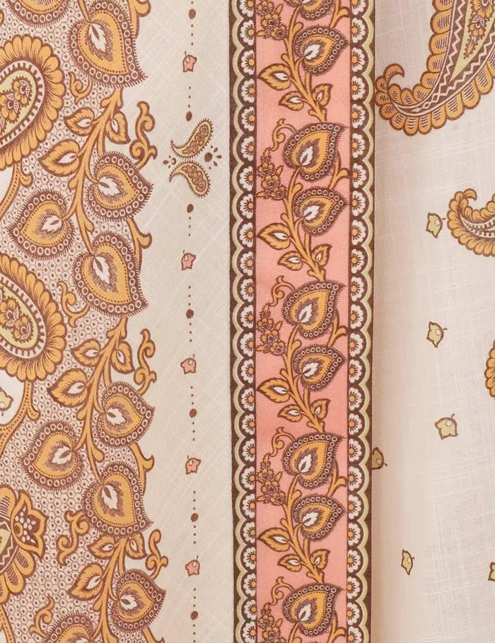 Women Dresses and Coverups Zimmermann Maxine Midi Wrap Dress Orange Paisley
